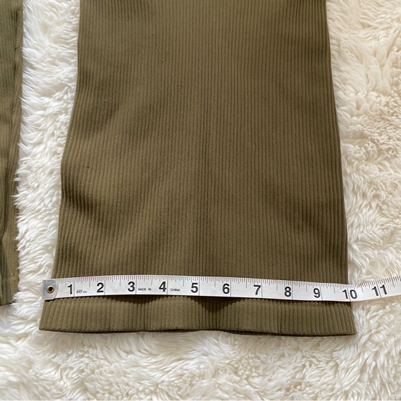 Free People Intimately Ribbed V-neck Long Sleeve Green/Sage Top Size XS/S - Picture 14 of 16